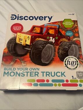 Discovery Build & Paint Monster Truck Toy - Red, Yellow & Black Ages 8+
